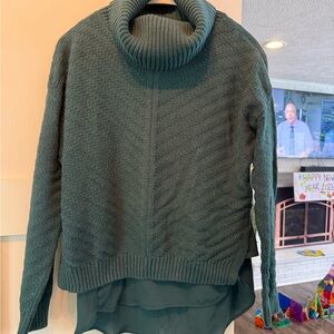 The Limited Deep Teal Cowl Neck Sweater